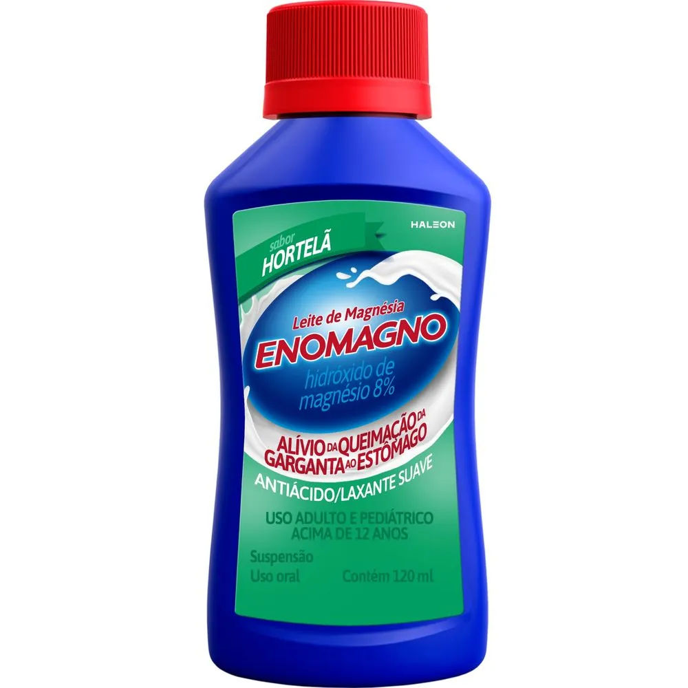 Leite de Magnésia EnoMagno Hortelã Suspensão Oral 120ml