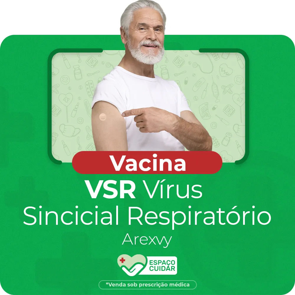 Vacina Vírus Sincicial Arexvy 0,5ml GSK - Aplicação paga à parte no caixa: R$40,00