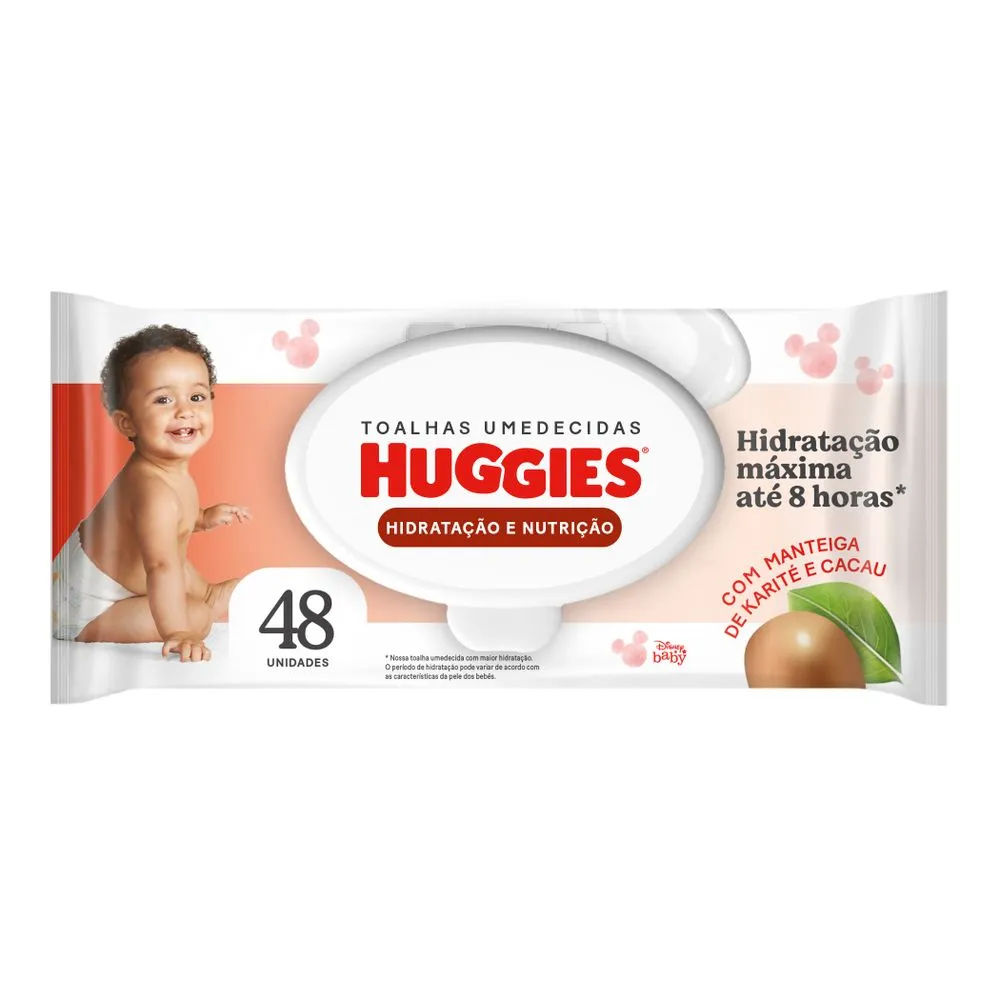 Toalha Umedecida Huggies Hidratação E Nutrição 48 Unidades