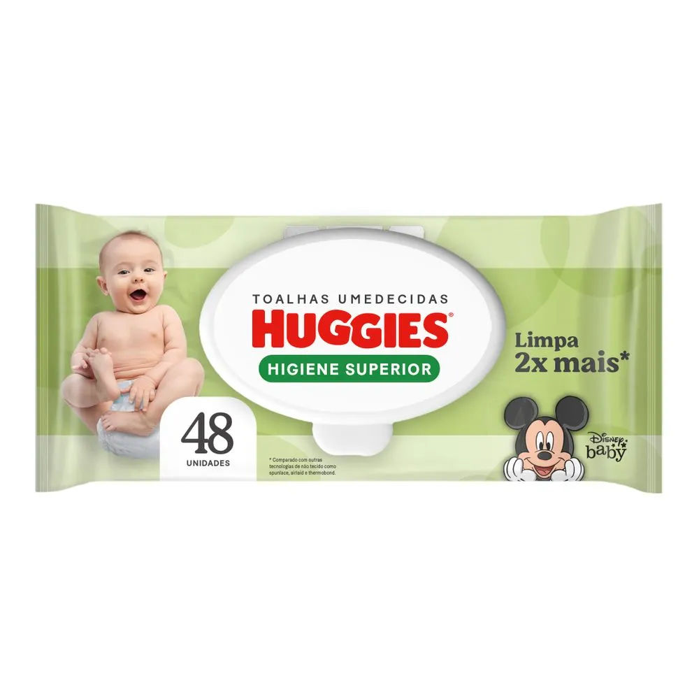 Toalhas Umedecidas Huggies Verde 48 Unidades
