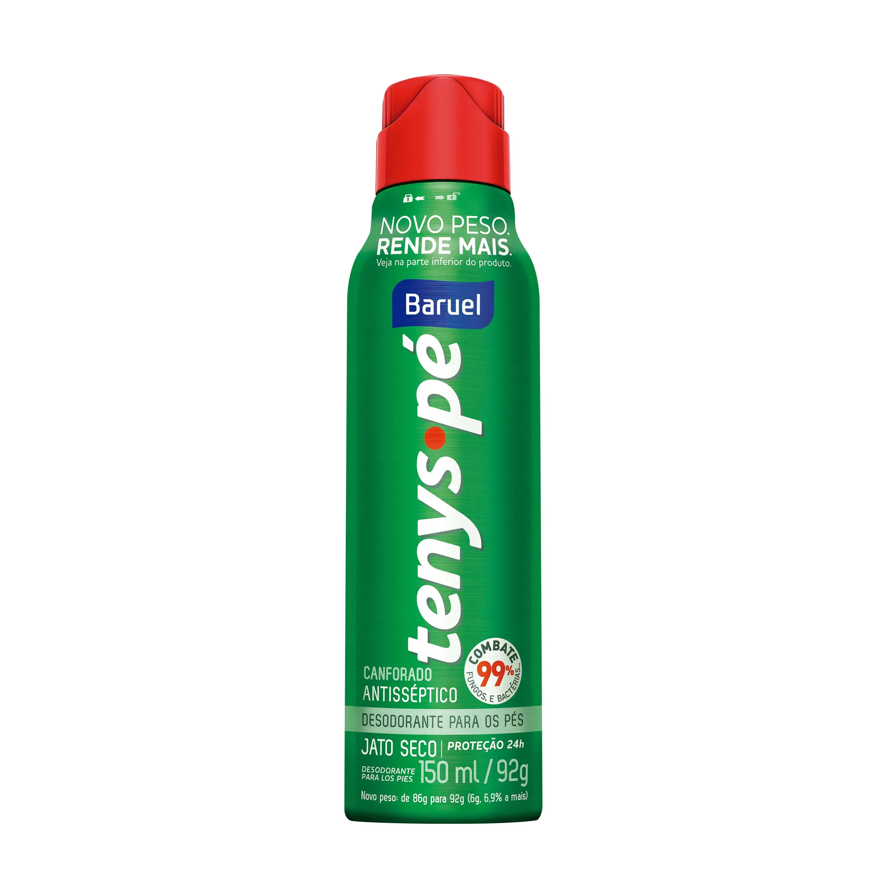 Talco Para Pés Tenys Pé Canforado Jato Seco150ml