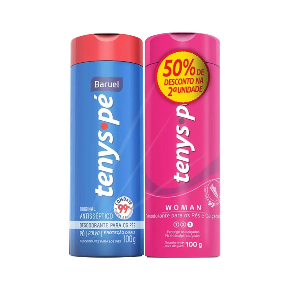 Talco para Pés Tenys Pé Original + Woman 100g 50% de Desconto na 2ª Unidade