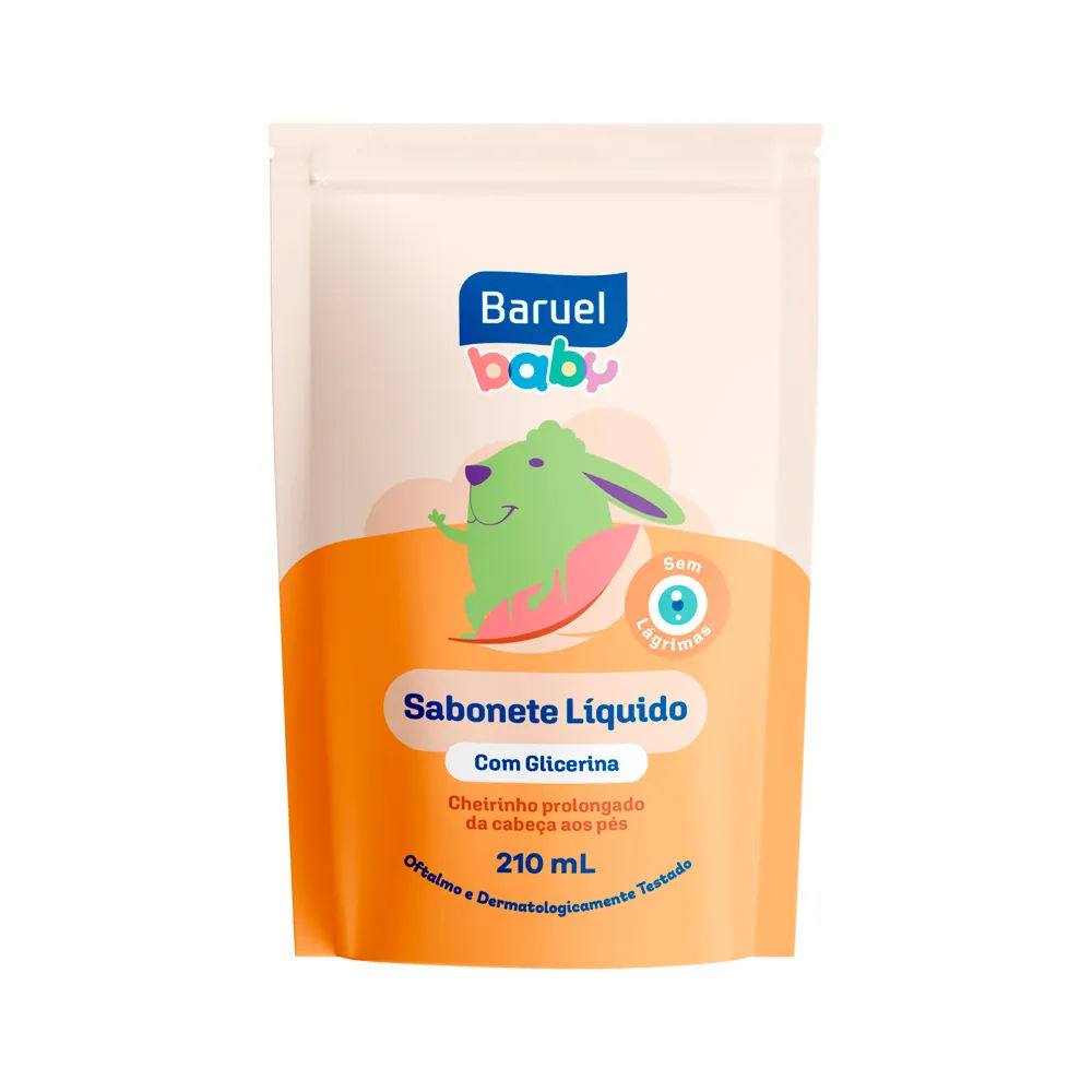 Refil Sabonete Líquido Baruel Baby Glicerina 210ml