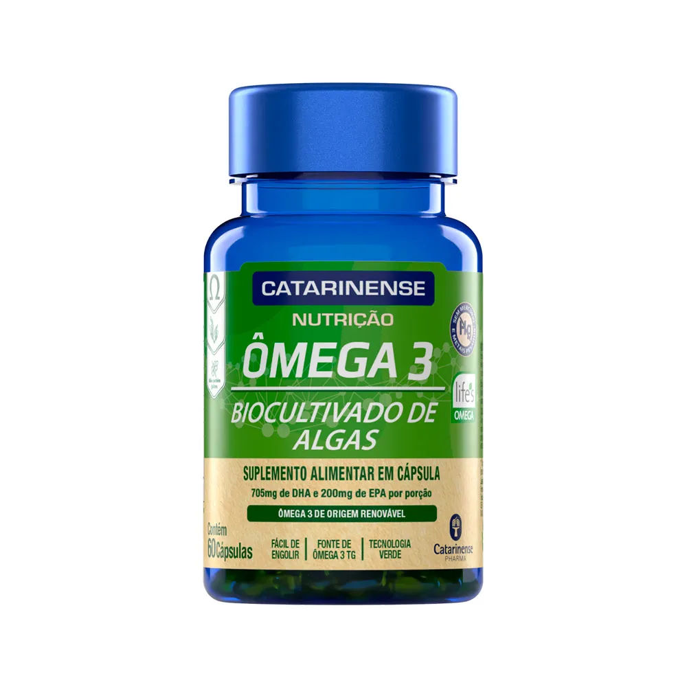 Ômega 3 Biocultivado de Algas Catarinense Nutrição 60 cápsulas