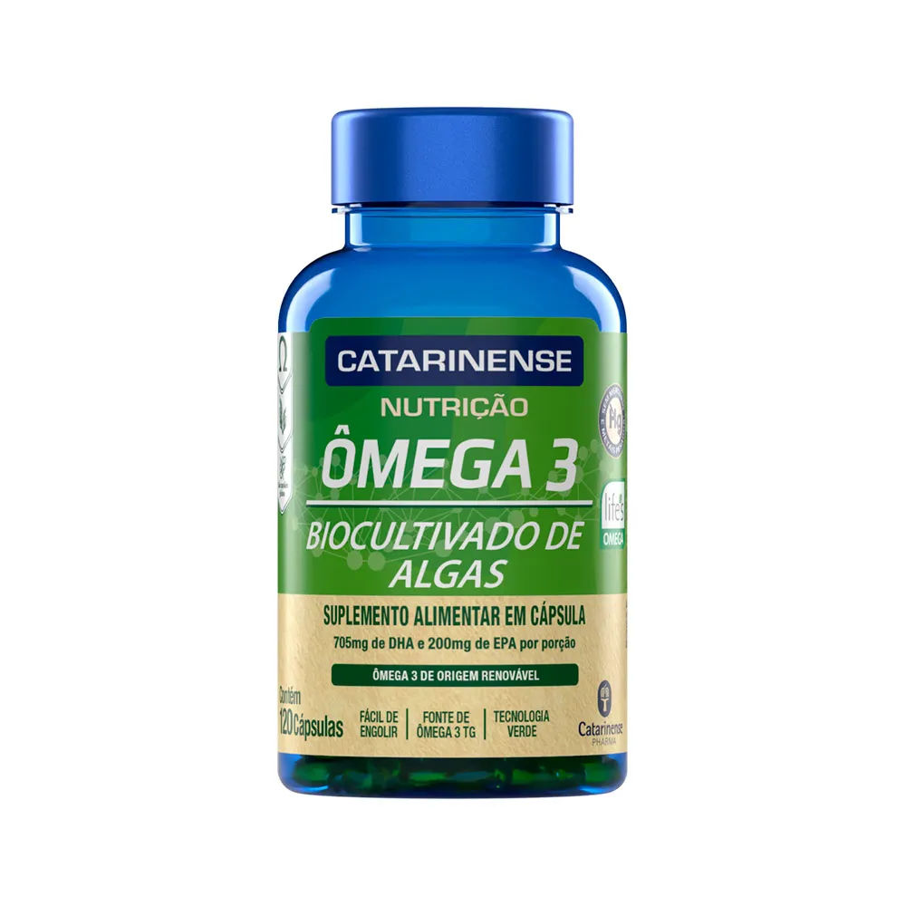 Omega 3 Biocultivado De Algas Catarinense Com 120 Capsulas