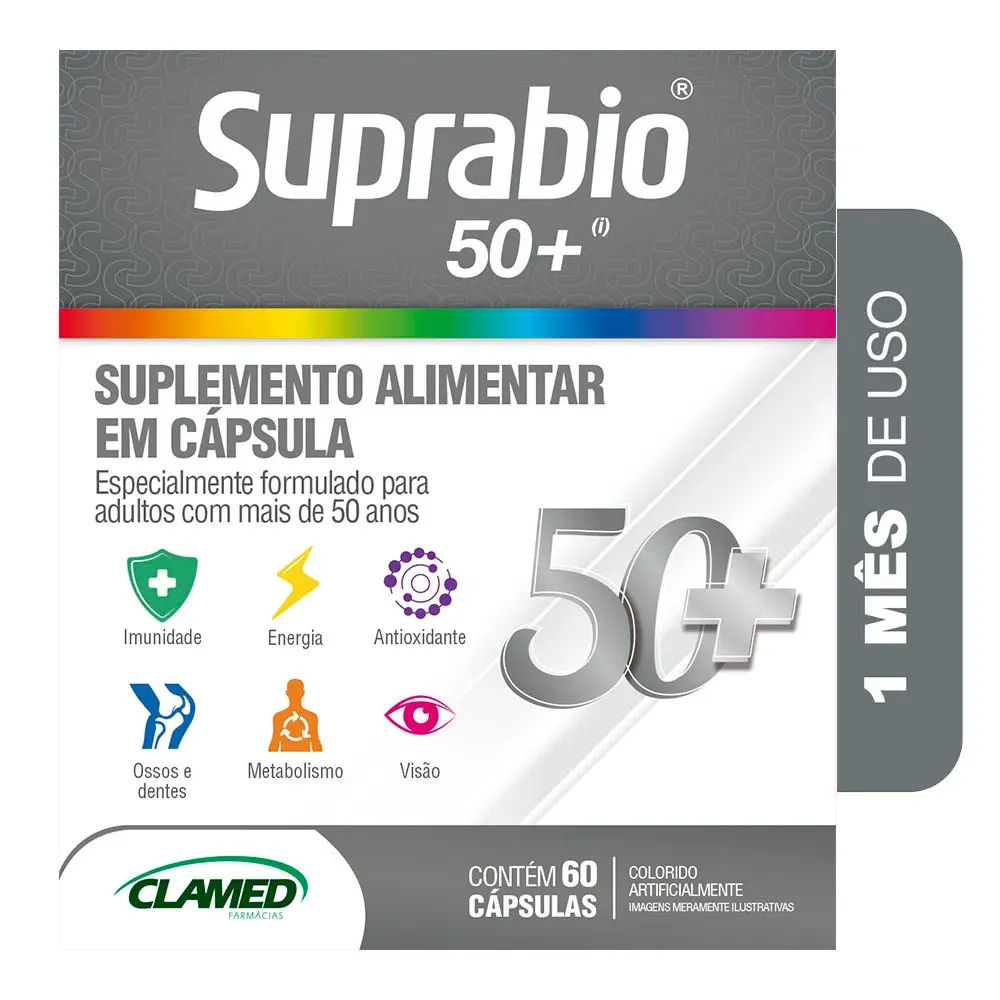 Suplemento Alimentar Suprabio 50+ 60 Cápsulas