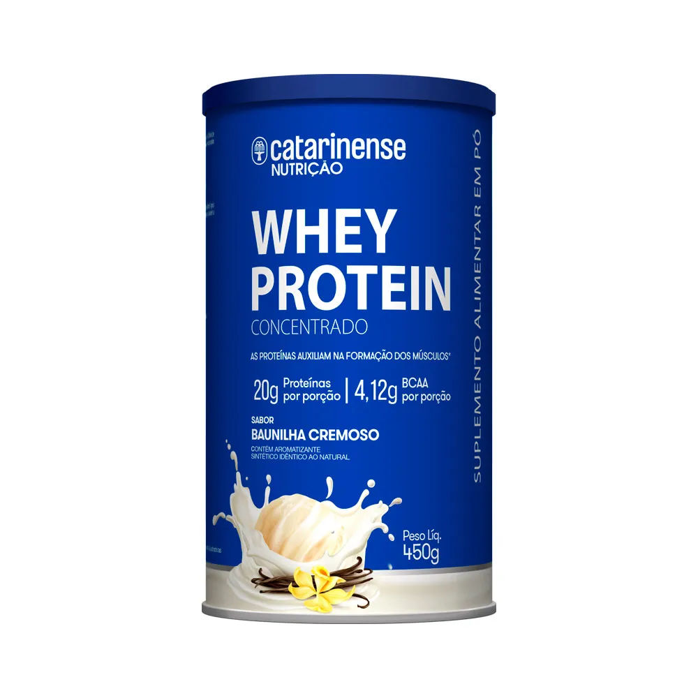 Whey Concentrado Catarinense Baunilha Cremoso 450gr