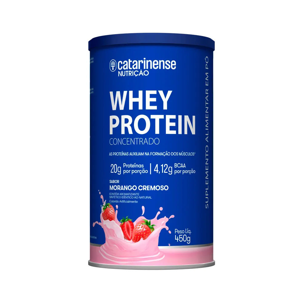 Whey Concentrado Catarinense Morango Cremoso 450gr