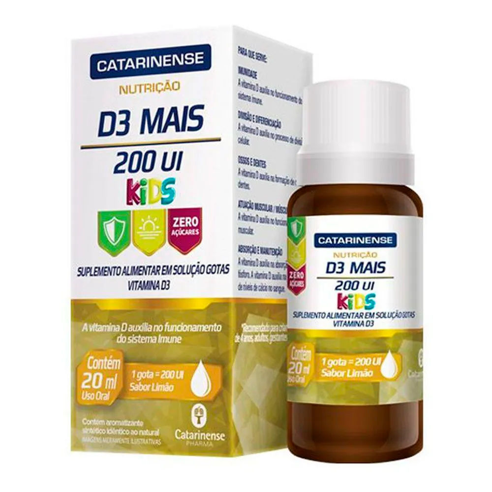 D3 Mais Catarinense 20ml 200ui/gota Kids Limao
