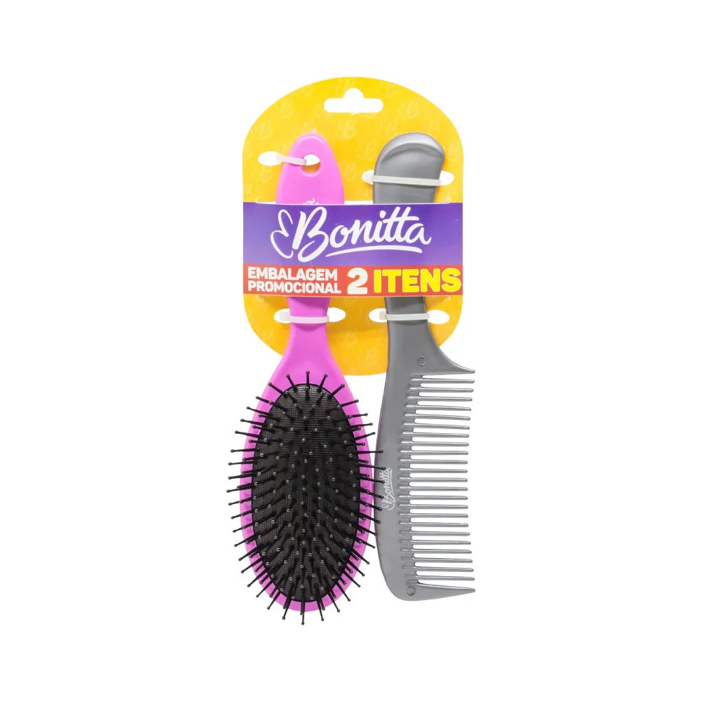 Escova Cabelo+pente Bonitta Medio Especial