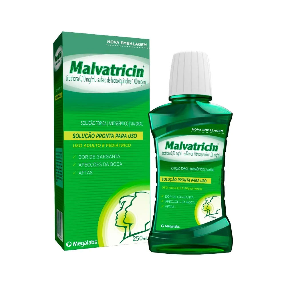 Enxaguante Bucal Malvatricin 250ml Megalabs