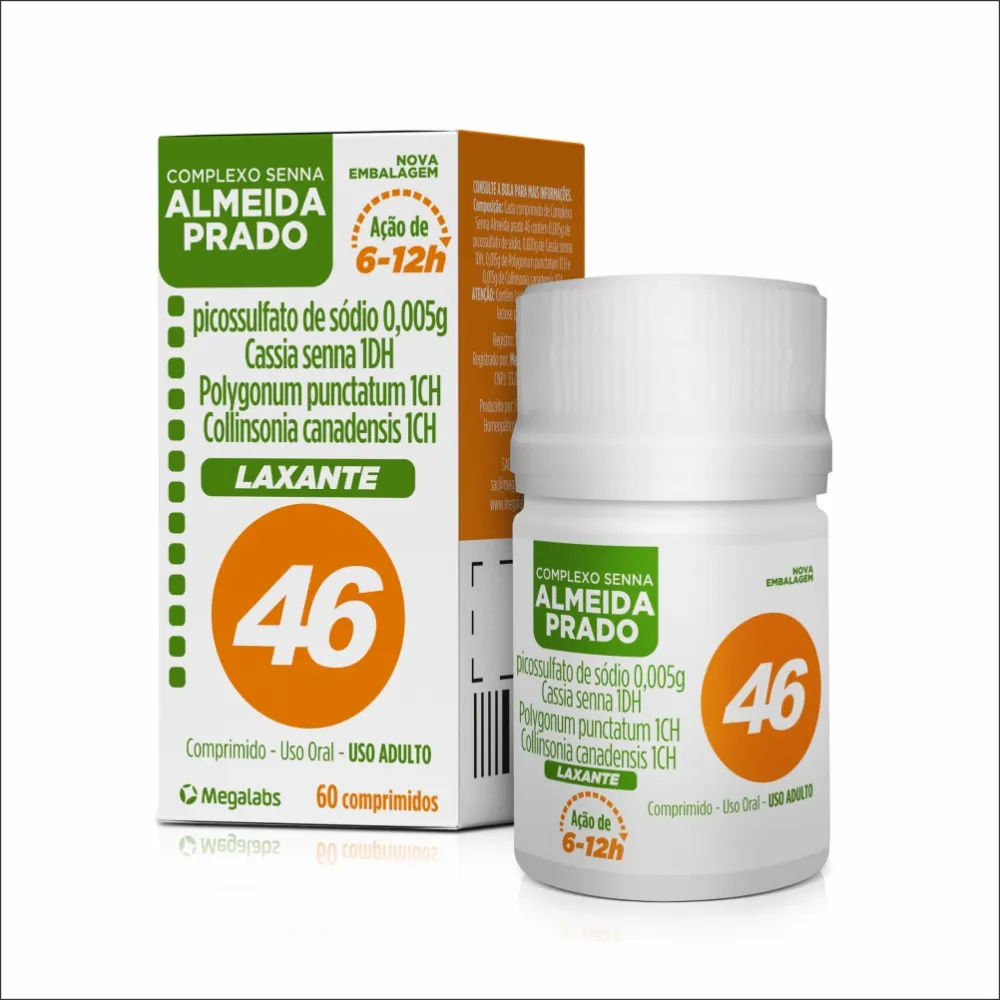 Complexo Homeopático Senna 46 Almeida Prado 60 Comprimidos