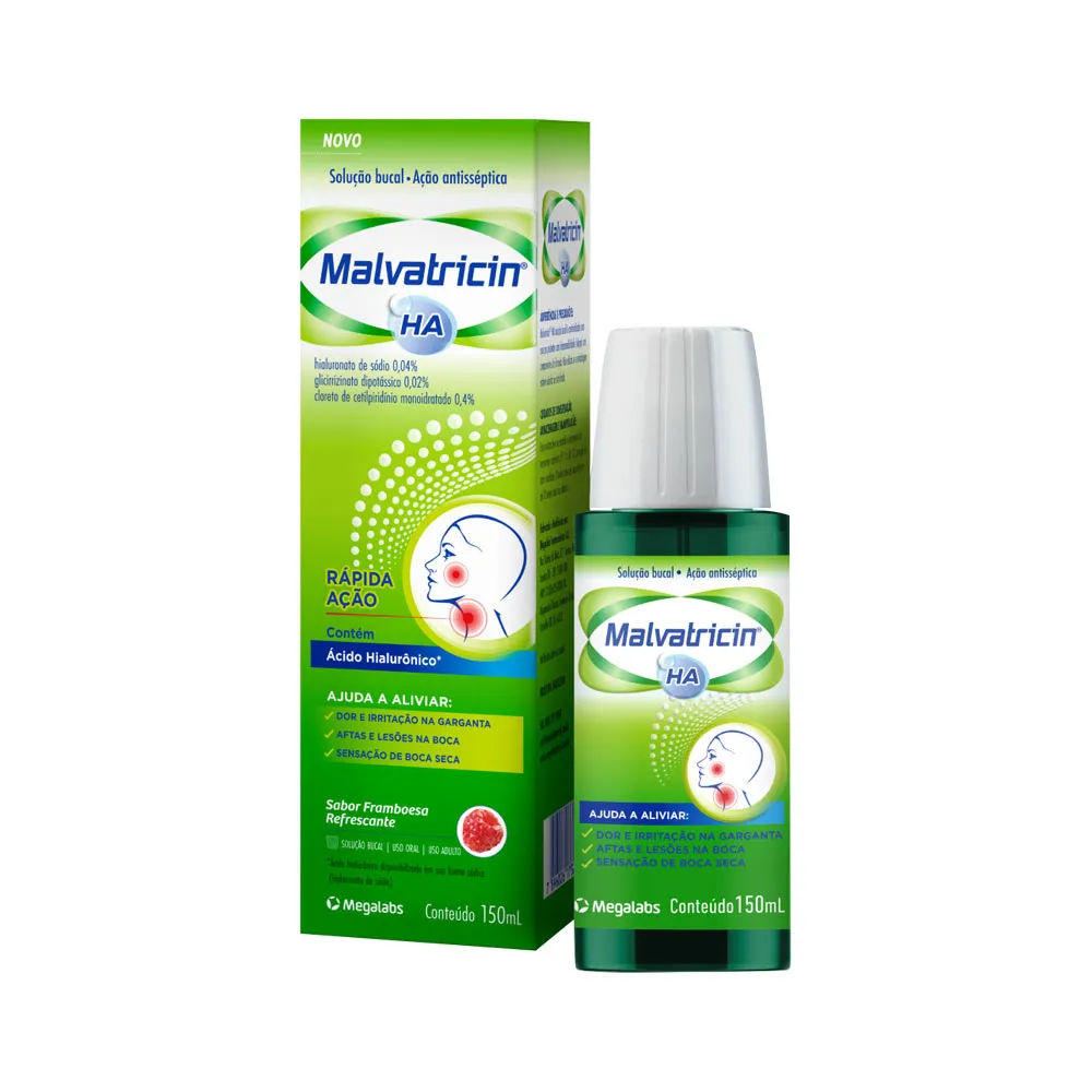 Malvatricin HA Fresh Solução Framboesa 150ml Megalabs