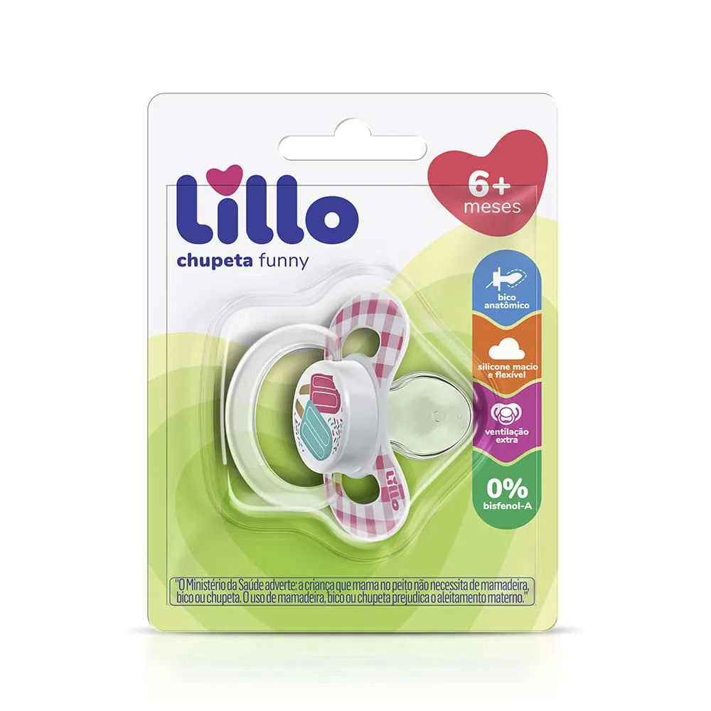 Chupeta Lillo Tamanho 2 649730/621030 Ortopédico Silic