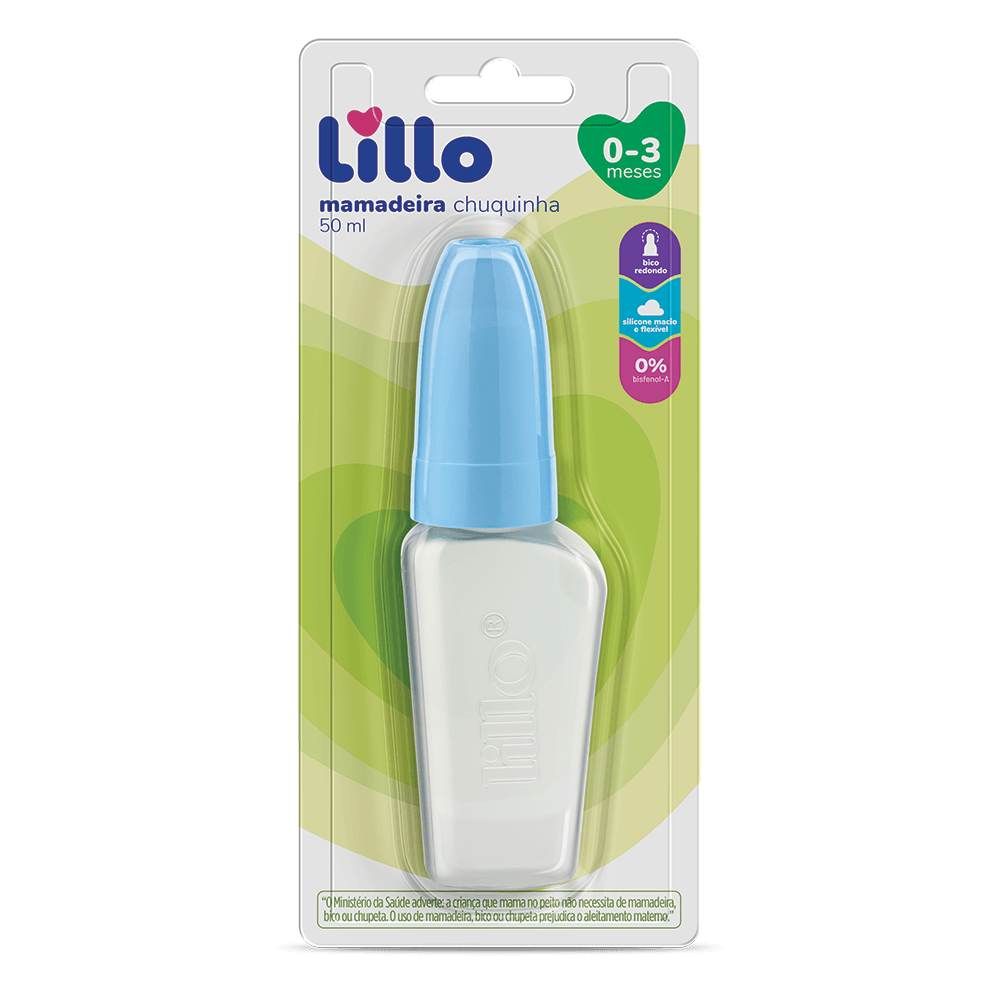 Mamadeira Lillo Latex Azul 50ml