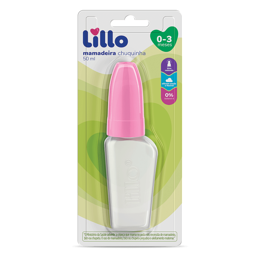 Mamadeira Lillo Miniform Rosa 50ml