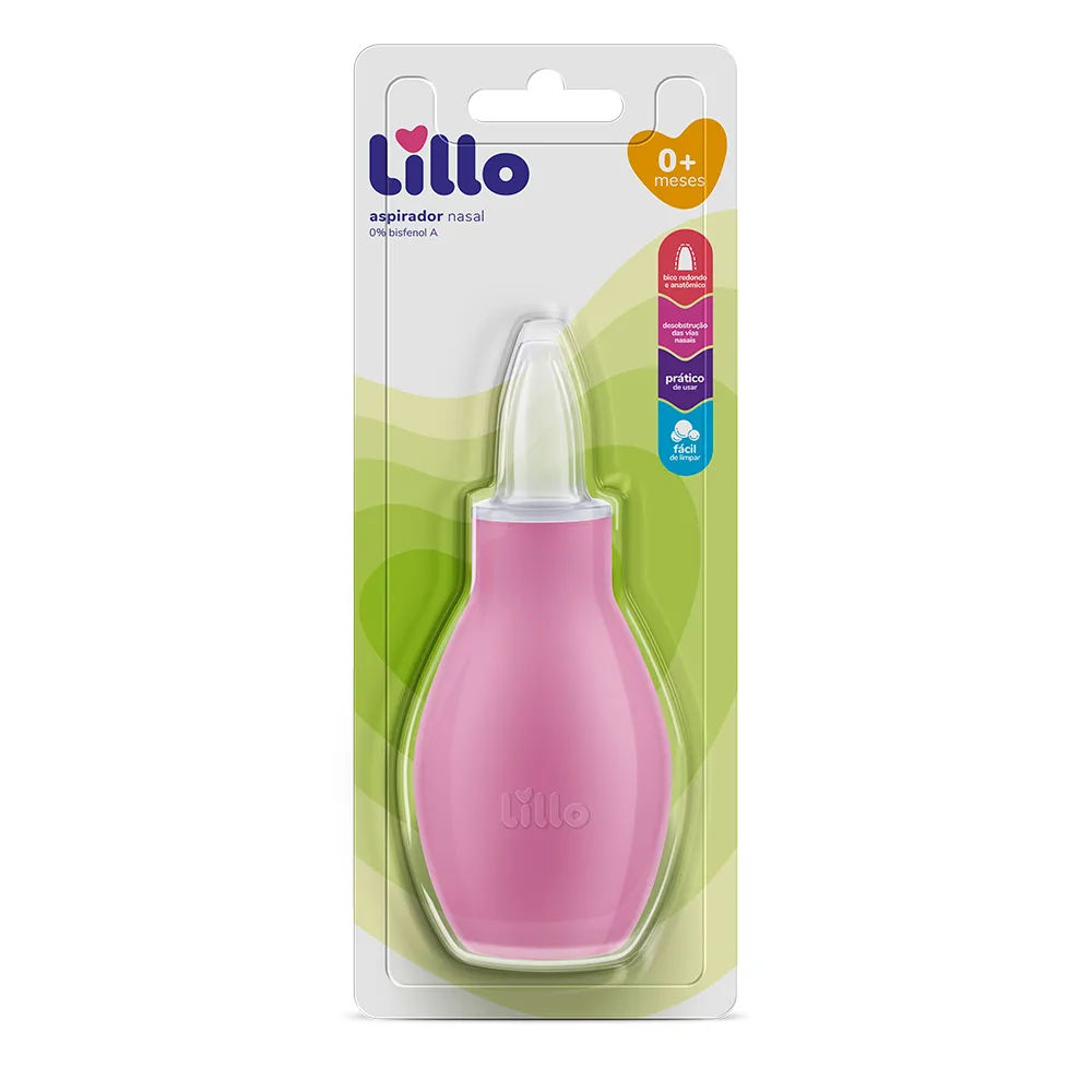 Aspirador Nasal Lillo Rosa 1 Unidade