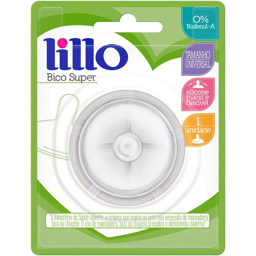 Bico de Mamadeira Lillo Super Silicone Universal 1 Unidade