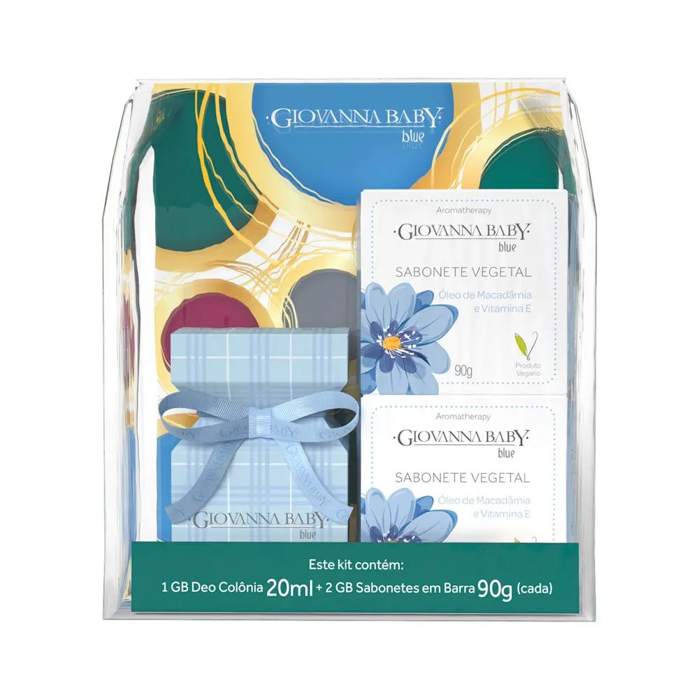 Deo Colonia Giovanna Baby 20ml + 2 X 90gr Blue
