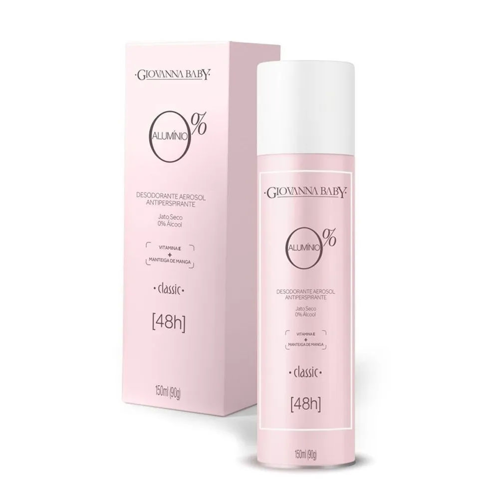 Desodorante Aerossol Giovanna Baby 0% Alumínio Classic 150ml