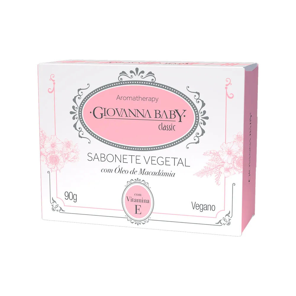 Sabonete Vegetal Retangular Giovanna Baby Classic 90g