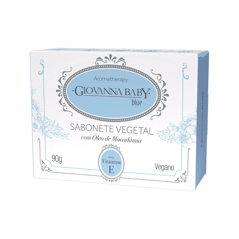 Sabonete Vegetal Retangular Giovanna Baby Blue 90g