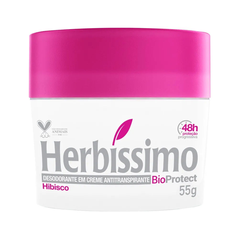 Desodorante Em Creme Herbissimo Bioprotect Hibisco 55gr