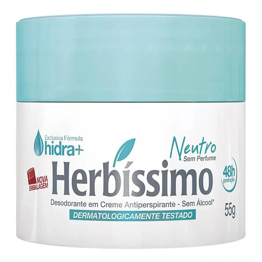 Desodorante Herbíssimo Creme Unissex Neutro 55g