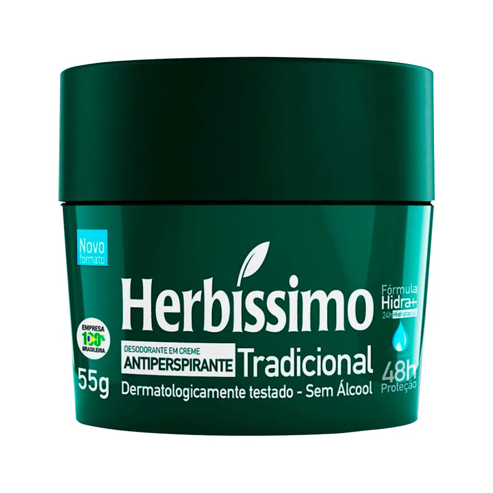 Desodorante Herbíssimo Creme Unissex Perfumado 55g