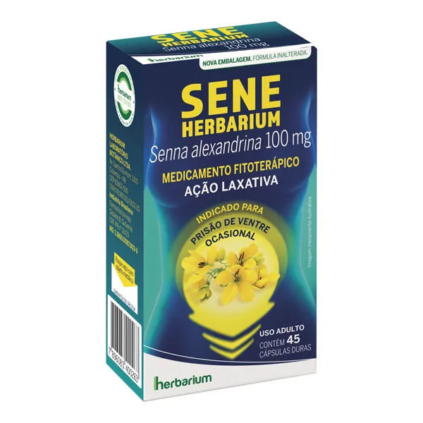 Sene Herbarium 100mg Com 45 Capsulas