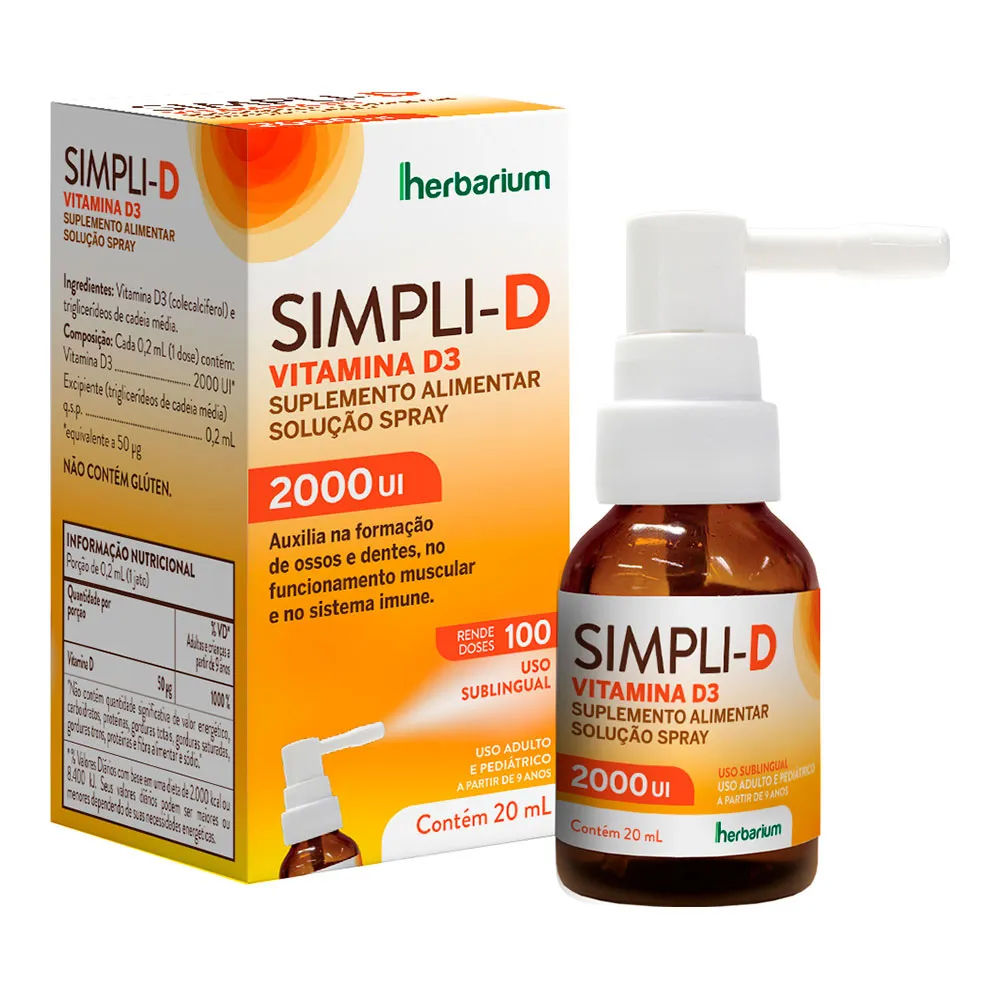 Suplemento Alimentar Simpli D 2 000UI Spray 20ml