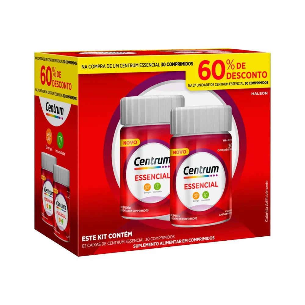 Kit Centrum Essencial Com 2 Caixas De 30 Comprimidos Cada Promocao