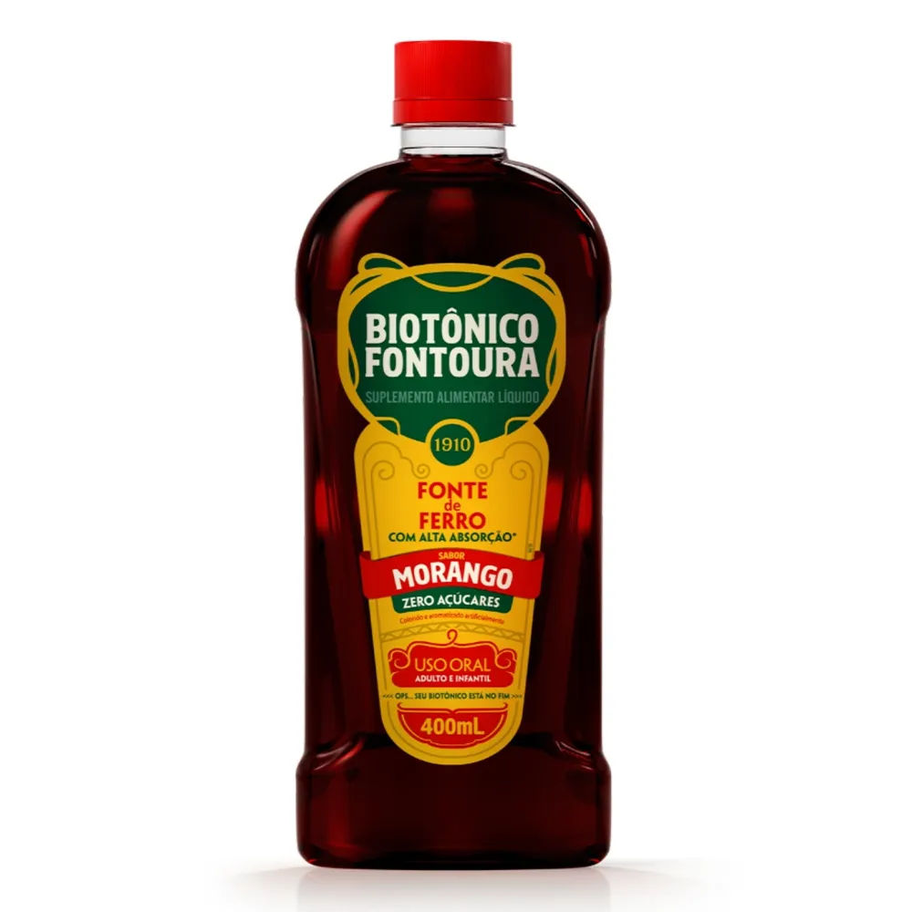 Biotônico Fontoura 400ml Morango Hypera