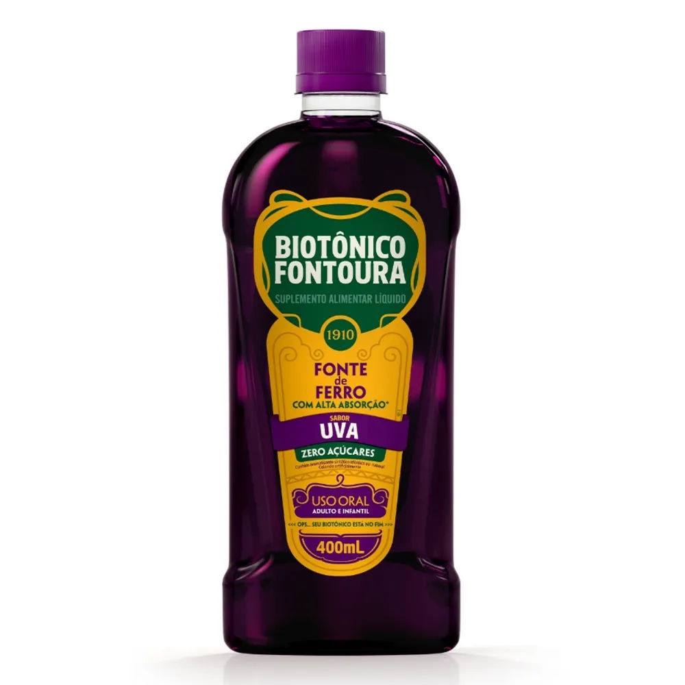 Biotônico Fontoura 400ml Uva Hypera