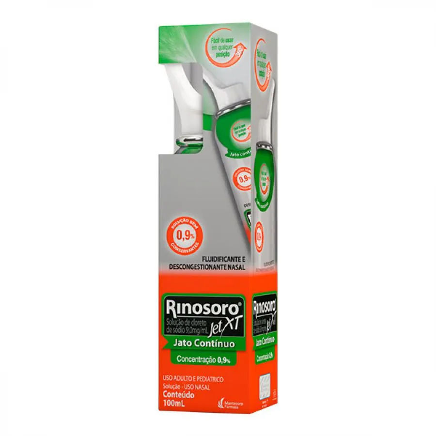 Rinosoro Jet XT 9,0mg/ml Descongestionante Spray 100ml Solução