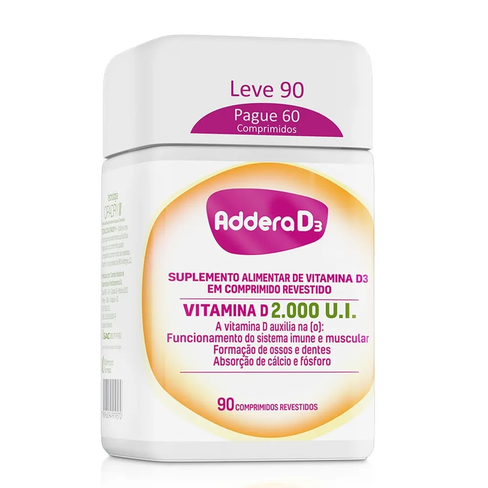 Addera D3 2000UI 90 Comprimidos Revestidos Hypera