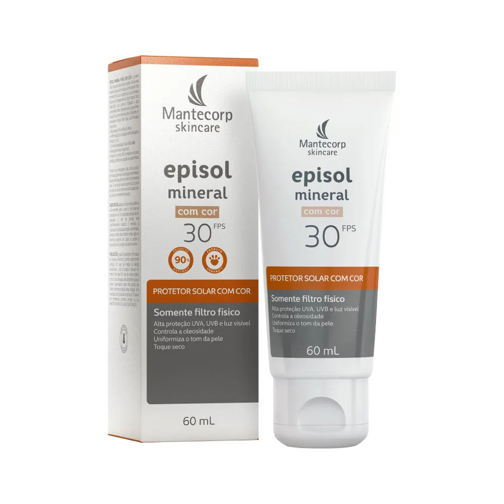 Episol Mineral Protetor Sol 60ml Fps30 Com Cor