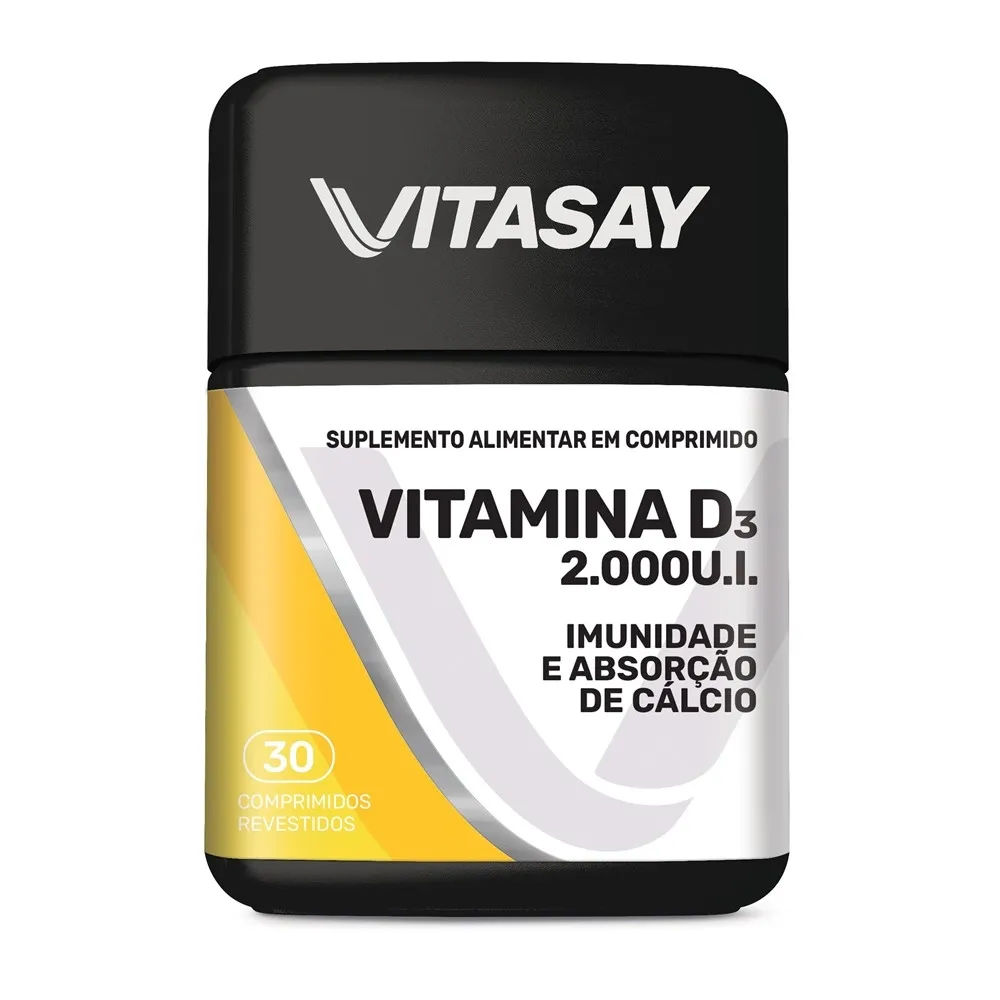 Vitasay Vitamina D3 Com 30 Comprimidos Efervescentes 2000ui