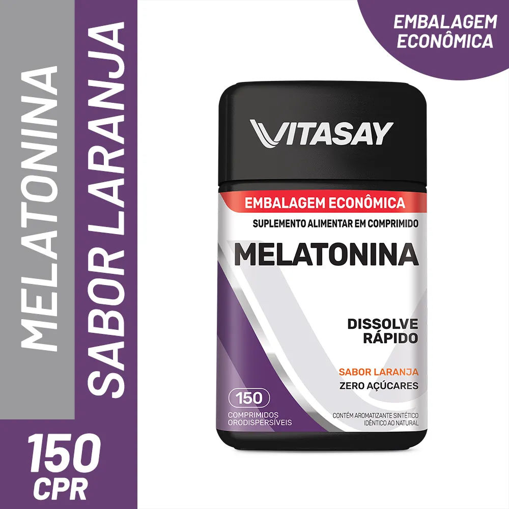 Vitasay Melatonina Laranja 150 Comprimidos Hypera