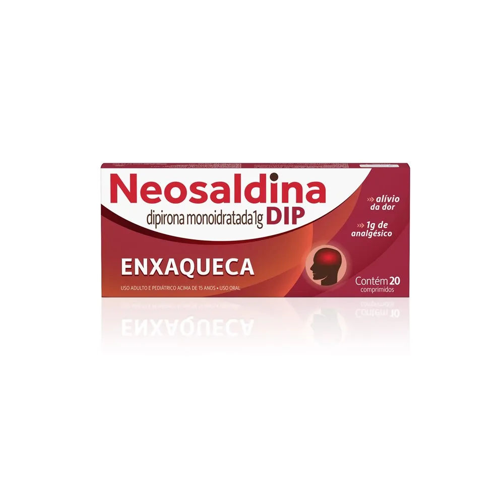 Analgésico Neosaldina Dip 1g Dipirona 20 Drágeas Hypera Pharma