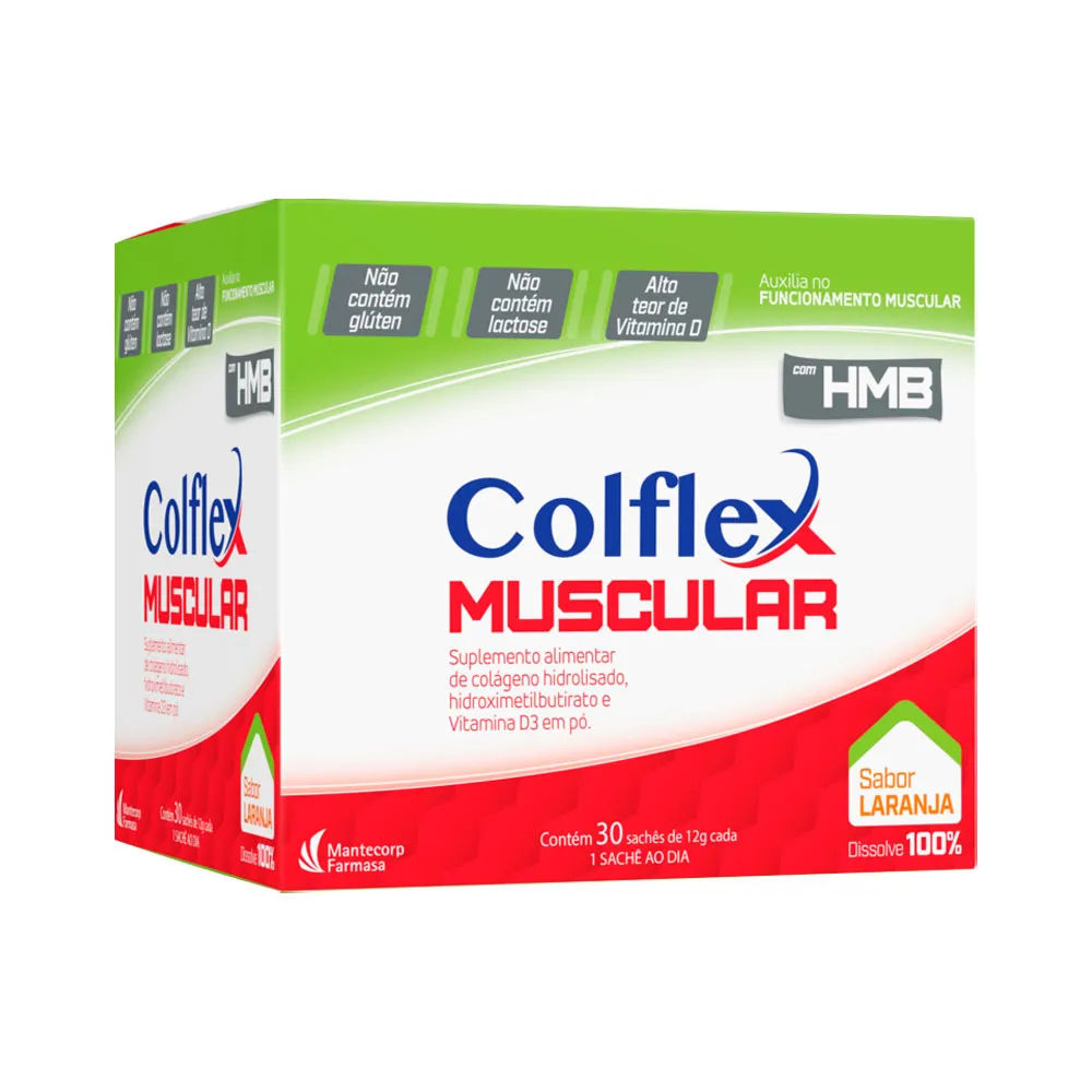 Colflex Muscular Sabor Laranja 30 Sachês Mantecorp