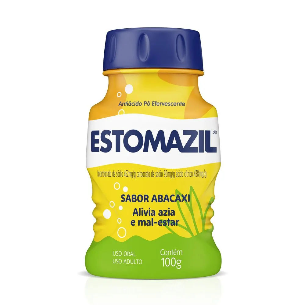 Antiácido Estomazil Pó Efervescente Abacaxi Pote 100g Hypera Pharma