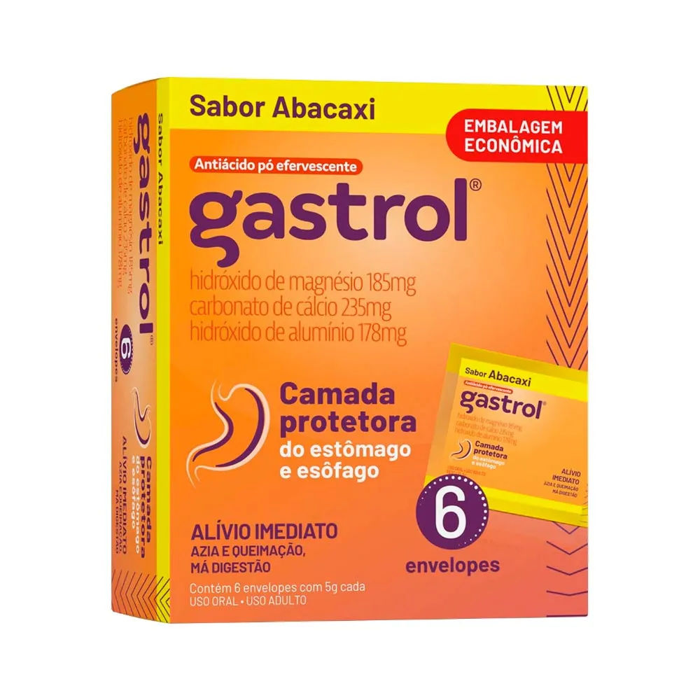 Gastrol 6 Envelopes Abacaxi Hypera