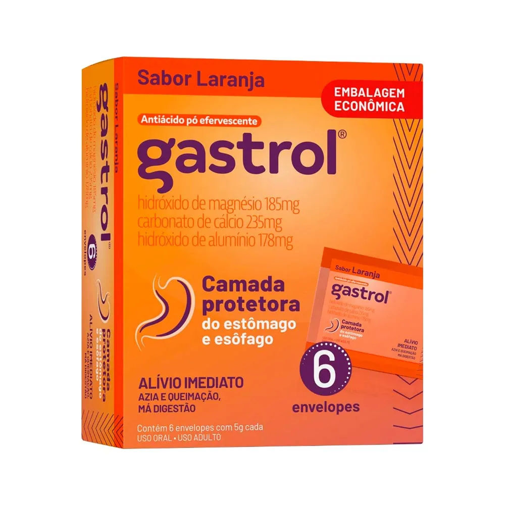 Gastrol 6 Envelopes Laranja Hypera