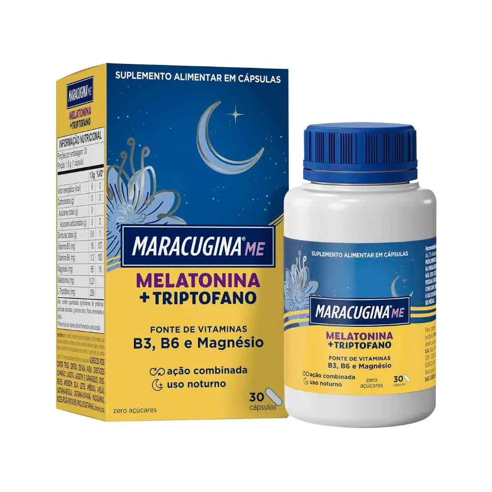 Maracugina Me Melatonina + Triptofano 30 Cápsulas Hypera
