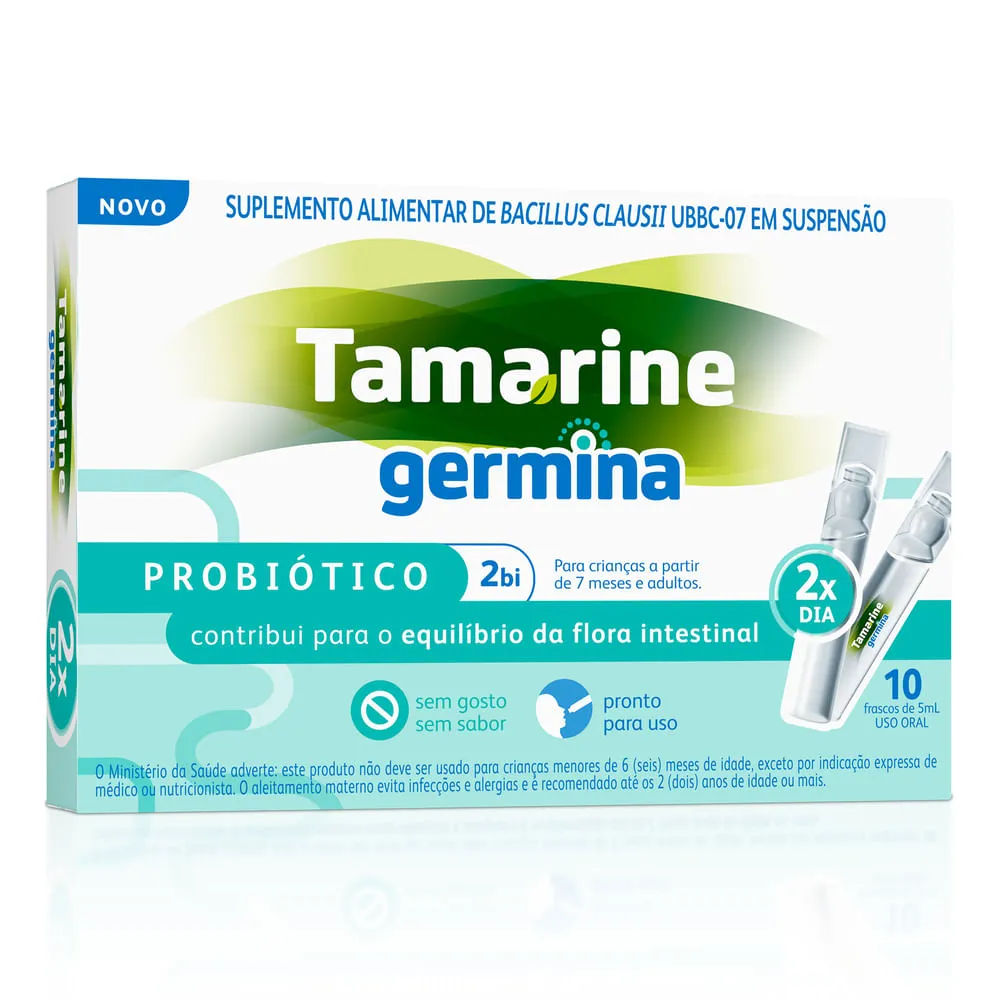 Probiótico Tamarine Germina 2BI 10 Frascos 5ml Hypera Pharma