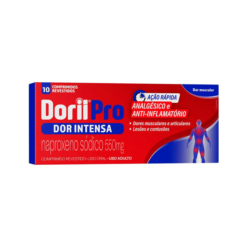 Analgésico Doril Pro 550mg 10 Comprimidos Hypera Pharma