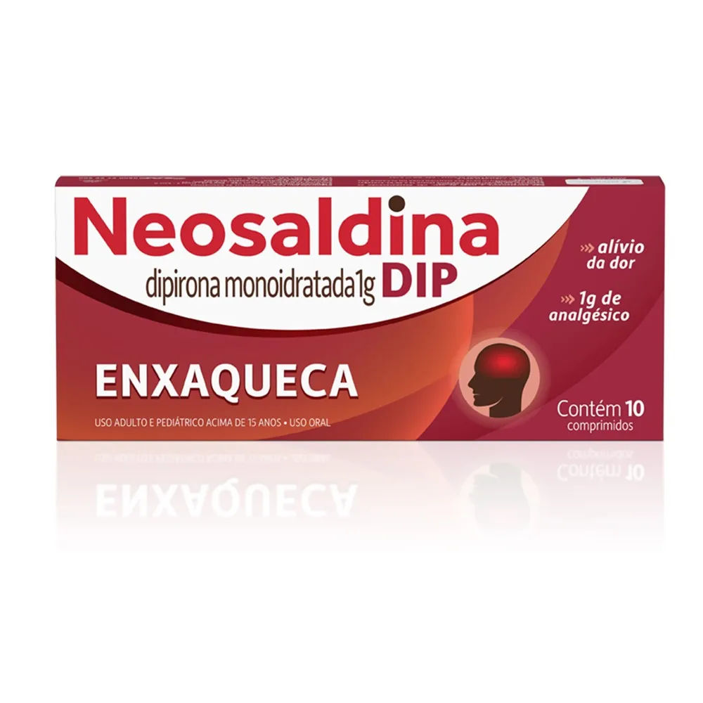 Analgésico Neosaldina Dip 1g Dipirona 10 Drágeas Hypera Pharma