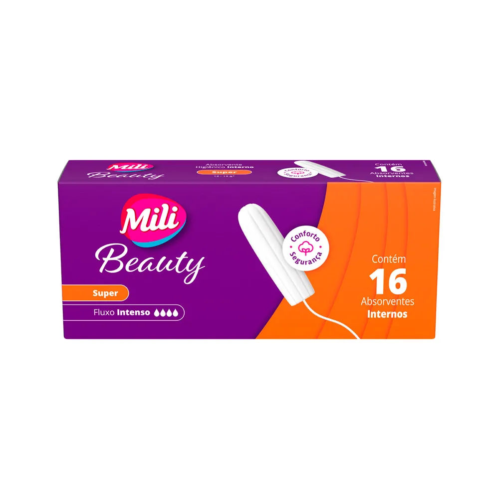 Absorvente Mili Beauty Interno Com 16 Super Sem Aplicador