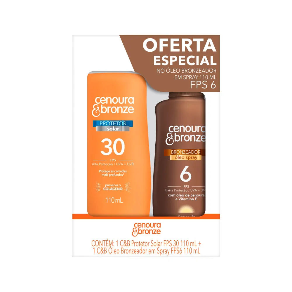 Protetor Cenoura E Bronze 110ml Fps30+110ml Bronze Especial